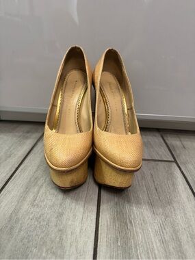 Charlotte Olympia Beige/Tan Platform Pumps